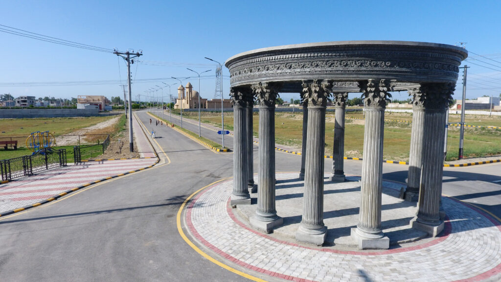 The gazebo on its roundabout